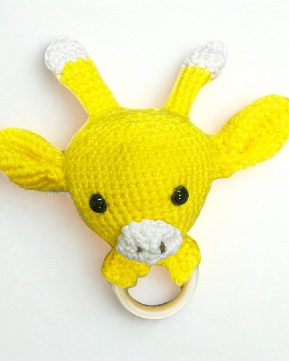 Crochet giraffe teether